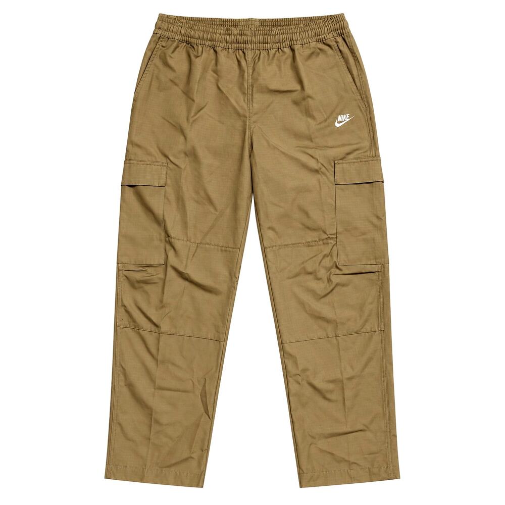 Nike Club Woven Cargo Pants Men's L Khaki Beige Loose Straight Leg NWT